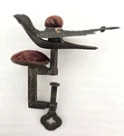 Victorian Figural Sewing Bird Clamp Pincushion,marked 15 1853,DOUBLE. Fixed Price $185.00.