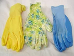 (3) New Women's Color Nitrile Coated Work Garden Yard Blue Yellow Gloves. Fixed Price $13.90.