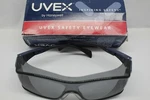 Honeywell Uvex Safety Glasses Model S3152X Black All Around Shield Free Shipping. Fixed Price $12.50.