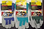 Stanley 5727 Ladies Cowhide Leather Palm Gloves, Assorted Colors, On Pair. Fixed Price $7.50.