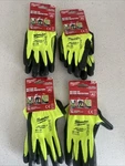 Pairs Of Milwaukee Gloves Med. High Visibility Polyurethane Dipped 48-73-8921. Fixed Price $21.99.