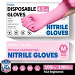 Disposable Nitrile Gloves 4.5 Mil Powder-free Food-safe Clean Exam Glove, Rose. Fixed Price $9.98.