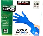 Kirkland Signature Nitrile Exam Gloves Medium Powder Free 2X200 Count Exp 03/28. Fixed Price $32.79.