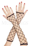 Women's, Big Diamond Net Fingerless Arm, Costume Gloves. Music Legs 410 Black. Fixed Price $12.99.