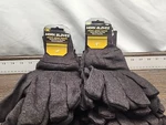 8 Pairs Of Clc Brown Jersey Work Gloves - One Size. Fixed Price $9.18.