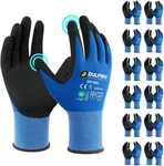 Safety Work Gloves For & Women, Microfoam Nitrile Coated Nylon Blac. Fixed Price $52.54.