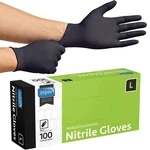 100PC Black Nitrile Disposable Gloves 4.5 Safety Medical Cooking Cleaning. Fixed Price $15.38.
