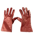 Aris Red Genuine Leather Lined Women's Wrist Gloves Size 7.5 Style 880K5. Fixed Price $17.99.
