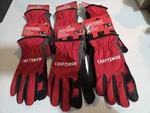Six Pair Craftsman Speed Cuff Utility Gloves Size Large - CMMT14190. Fixed Price $43.99.