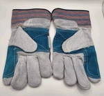Azusa Safety S96112 Work Gloves, Leather, Large, Natural/blue. Fixed Price $5.00.