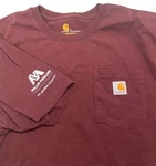 Carhartt Pocket Short Sleeve Workwear Maroon Shirt Mens Large Miller Pipeline. Fixed Price $9.74.