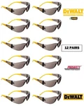 12 Dewalt Protector Smoke Gray Safety Uv Ansi Z87+ Sport Work Sunglasses. Fixed Price $43.95.