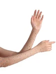 Women Rhinestone Fishnet Long Gloves Mesh Sparkly Glitter Fashion Size Nude. Fixed Price $15.99.