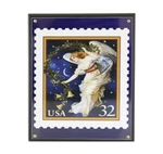 Night Sky Angel Postal Stamp Plaque 8 X 10 Perfect Size With Vibrant Colors. Fixed Price $9.99.