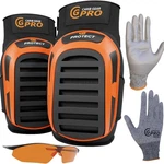 Carib Gear Pro Knee Pads For Construction Work, Heavy Duty Black And Orange. Fixed Price $48.66.