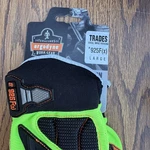 Ergodyne Anti-vibration Gloves, Synthetic Leather Palm Material, (k). Fixed Price $35.00.