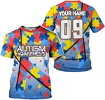 Custom Name Autism Awareness 3D Shirt For & Women V229. Fixed Price $24.69.