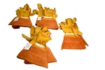 Kunz Work Gloves Mens Large Yellow Buckskin Leather Gauntlet Lot 4 Size 9. Fixed Price $114.99.