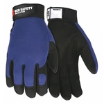 Mcr Safety 900L Mechanics Gloves, Hook-and-loop, Spandex Back, Black/blue,. Fixed Price $12.35.