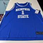 Men Memphis Tigers Basketball Jersey #1 Size Xlarge Blue Nwt. Fixed Price $60.00.