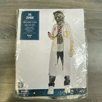 Dr Zombie 3 Pcs Halloween Costume Child Small Size 4-6 Mask Coat Badge. Fixed Price $16.85.