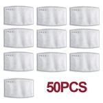50 Pack Adult PM2.5 Layer Carbon Face Pure Fresh Air Mask Filter Replacements. Fixed Price $9.99.