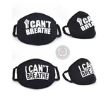 Can't Breathe Cloth Face Mask Black White Print Washable Reusable Made. Fixed Price $11.99.