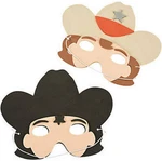 Pack Of 4 - Foam Western Masks Great Cowboy Party. Fixed Price $12.92.