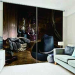 Textured Black Hats And Gloves Printing 3D Blockout Curtains Fabric Window. Fixed Price $190.63.