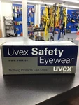 Uvex S1600 Bandit Safety Glasses, Anti Fog, Black Frame, Clear Lens. Fixed Price $18.00.