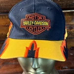 Harley Davidson Embroidered Flames Snapback Hat/ Cap Licensed New With Tags. Fixed Price $40.00.