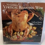 Charcoal Companion Vertical Roasting Wok Non-stick 12" Diameter. Fixed Price $14.99.
