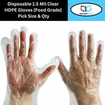 Disposable Polyethylene Food Service Gloves High Density Select Size Pieces. Fixed Price $62.21.