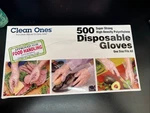 500 Count Disposable Gloves Size Fits All Food Handling +cleaning. Fixed Price $42.99.