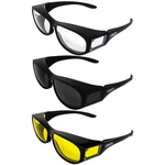 3 Pair Escort Fit Over Safety Glasses Side Shields Clear Yellow Smoke. Fixed Price $31.99.