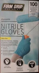 Disposable Nitrile Gloves 100 Ct. Blue Firm Grip Latex Free Fits All New. Fixed Price $21.99.