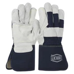 Ironcat Leather Gloves, Cowhide, Gauntlet Cuff, Wing Thumb, Full Finger, Blue,. Fixed Price $122.97.