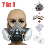 Half Gas Mask Cover Painting Spraying Respirator Work Facepiece 6200 7IN1. Fixed Price $7.91.