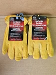 2 Pair - Boss 7186S Lined Deerskin Insulated Gloves, Small. Fixed Price $32.00.