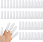 100 Pieces Cotton Finger Cots, Cloth Sleeves With Elastic Rings Toe. Fixed Price $10.08.