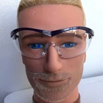 Crews Storm Safety Glasses With Navy Frame And Clear Lens Ansi Z87. Fixed Price $7.80.
