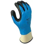 Showa 377L-08 Foam Grip Nitrile-coated Gloves, Large, Black/blue. Fixed Price $107.55.