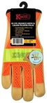 Kinco 909-XL Men's Unlined Grain Pigskin Mesh Back Gloves Safety X-large Orange. Fixed Price $18.59.