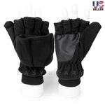 Polar Fleece Convertible Gloves Flip Top Mittens Fingerless Winter Thermal Mens. Fixed Price $12.99.
