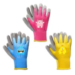 Promedix Kids Gardening Gloves Rubber Small (age 3-5), Yellow&blue&pink. Fixed Price $17.09.