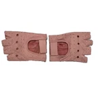 Ladies Pink Leather Fingerless Gloves. Fixed Price $19.95.