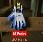 10 Packs Wells Lamont Men's General Purpose Work Gloves Blue/gray #133LF. Fixed Price $99.99.