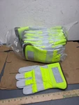 11 Pr Bullshark Inside Double Palm Lime Reflective Glove Size Large 1600HVDP. Fixed Price $45.00.