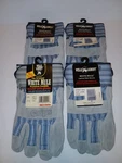 Wells Lamont White Mule Leather Palm Gloves Size Large + 1 Pair Of Grips. Fixed Price $25.00.