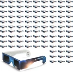 Solar Eclipse Glasses 100 Pack 2024 And Iso Certified Safe Shades. Fixed Price $67.99.